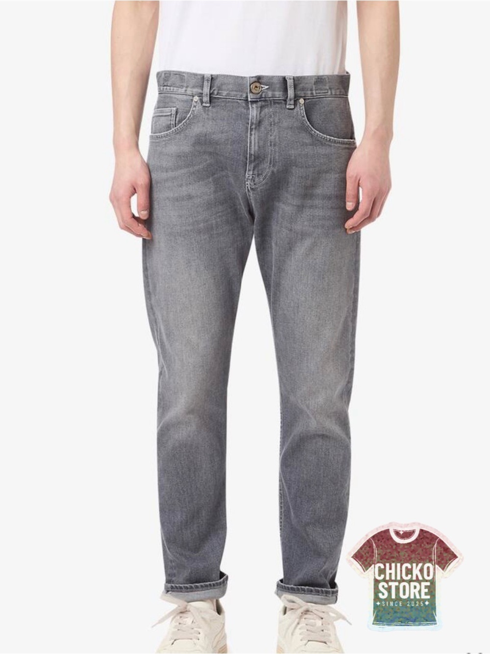 Eleventy Italy Men's Grey Slim Fit Jeans Size 32 Luxury Denim 5 Tasche Young